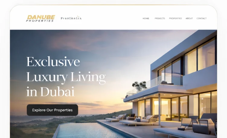 Luxury real estate website project by Dubai Digital Pro