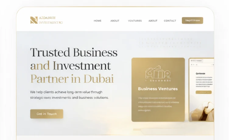 Premium corporate website developed by Dubai Digital Pro